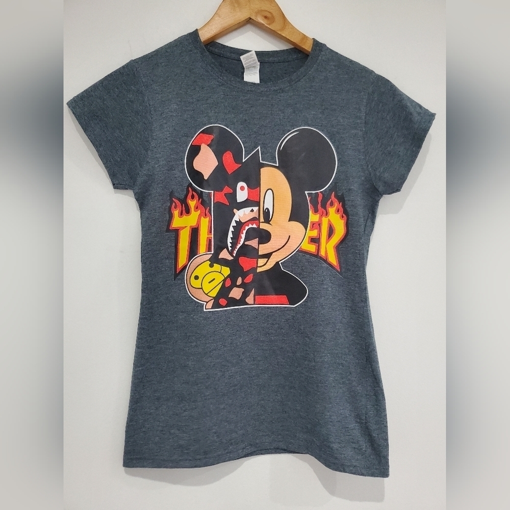 Mickey Mouse Mashup Skater t-shirt (unlicensed) size Small - Like New!